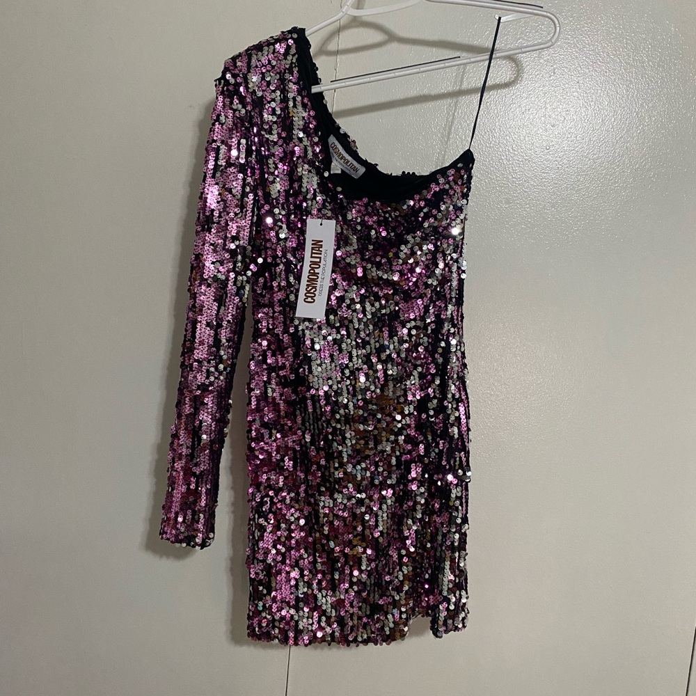 Pink/Silver Sequin Dress